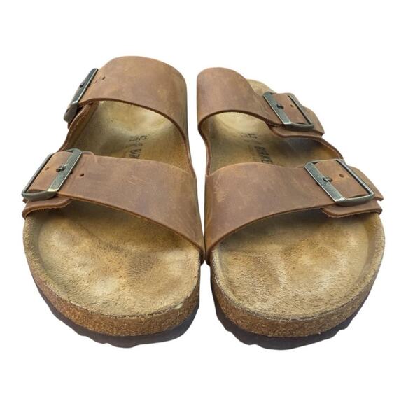 Birkenstock Arizona Brown Leather Slide Sandal Women sz 42 US 11 wide - Picture 5 of 6